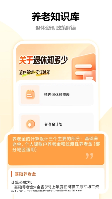 退休养老查询预览图