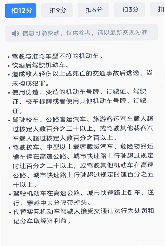 违章驾考答题科普预览图