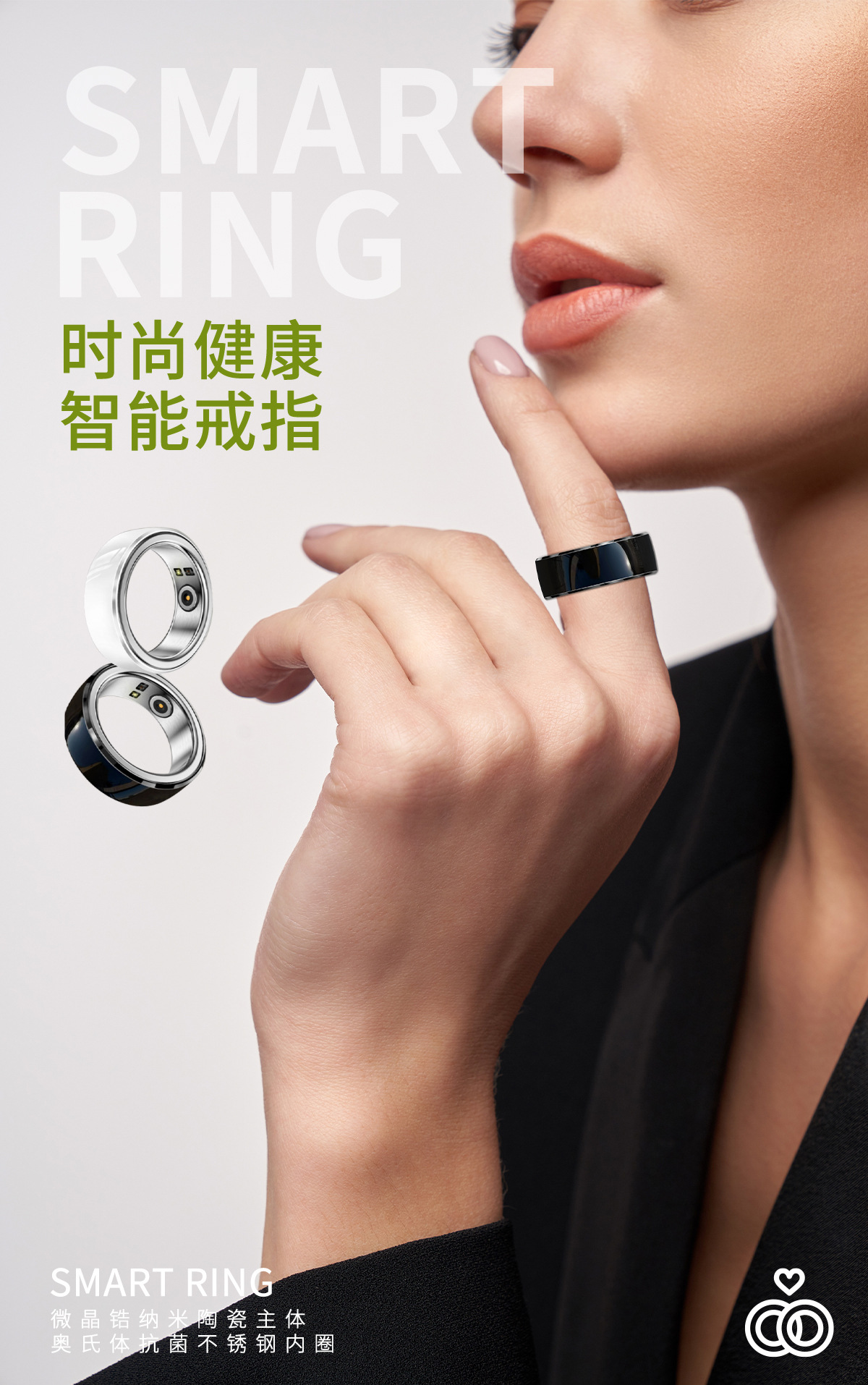 Health Ring健康戒指佩戴松紧与手指适配图