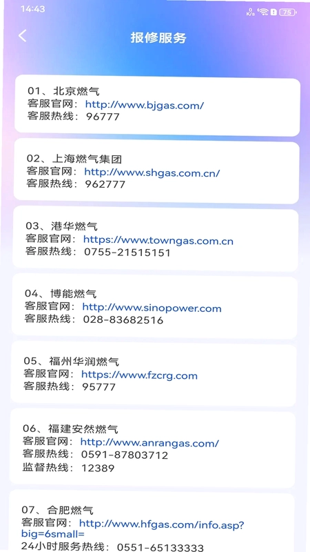 安心燃气管家预览图