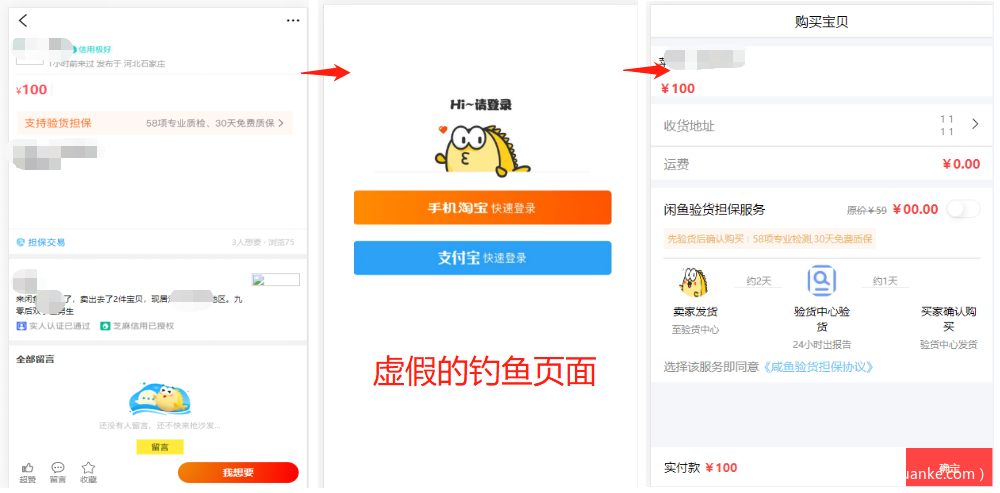 二手平台交易识别假链接钓鱼的方法