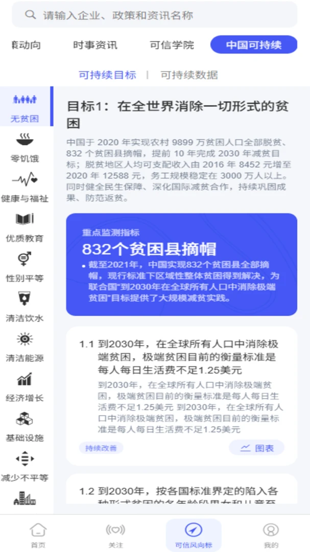 可持续发展软件界面预览