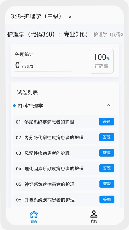 主管护师原题库预览图
