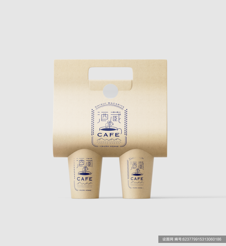 记一杯咖啡奶茶外带包装与门店环境图