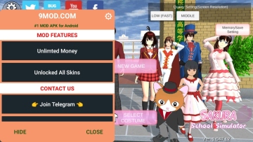 樱花校园模拟器破解版内置菜单(SAKURA SchoolSimulator)截图0