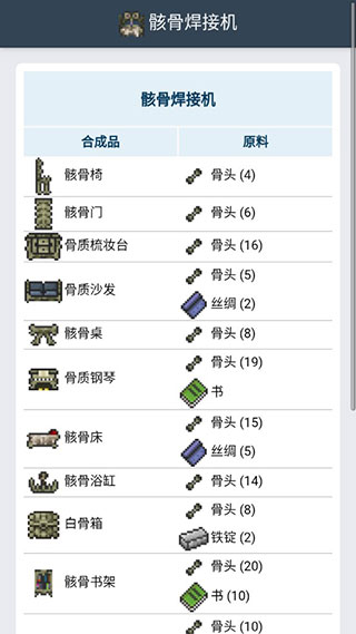 泰拉瑞亚合成表app最新版本预览图