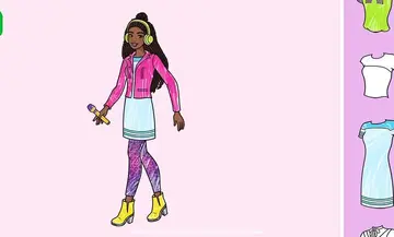 芭比娃娃色彩创作游戏(Barbie Color Creations)截图3