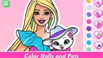 芭比娃娃色彩创作游戏(Barbie Color Creations)截图1