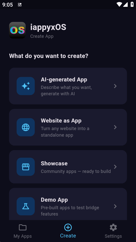 iappyxOS软件0.1.0 手机版截图1