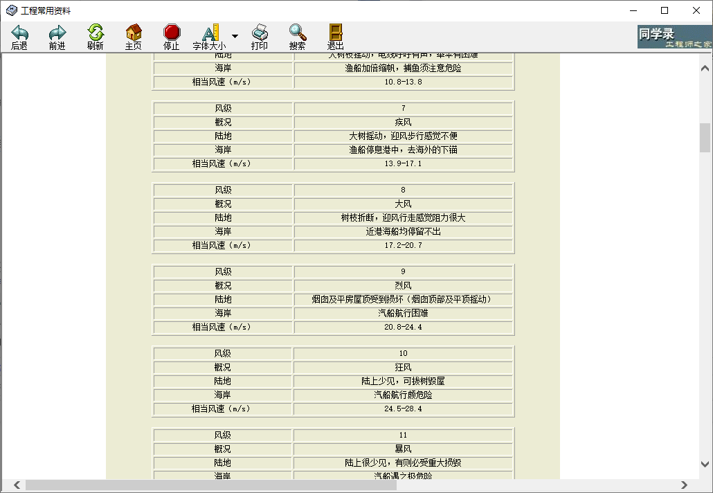 工程常用资料PC端预览图