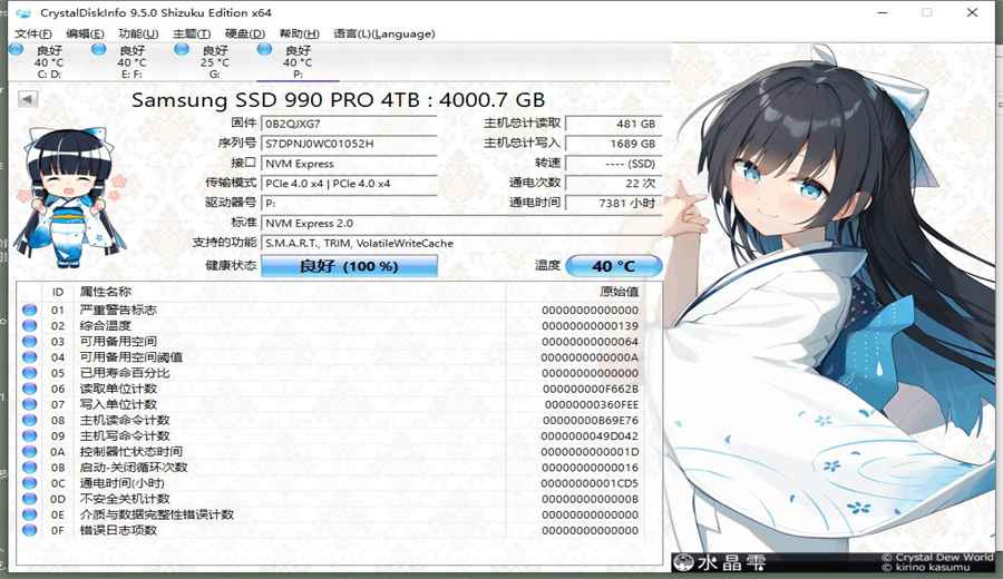 crystaldiskinfo硬盘检测工具9.9.1电脑版截图1