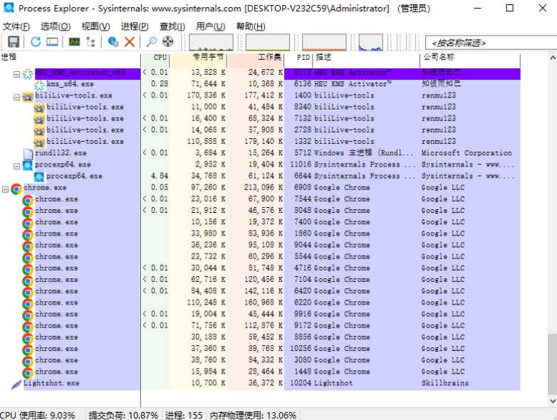 process explorer���԰�17.12�������ͼ4