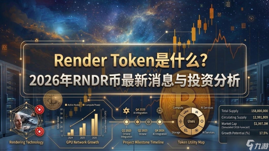 RNDR�ҷ��м۸���� 2026 ���� ��Ⱦ���� ɫ�ɷḻ ��ˮӡ ����ͼ