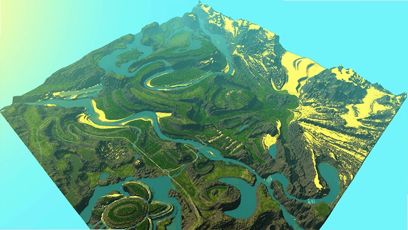 Infinite Skyline无尽天际线无限地图mod加载效果图