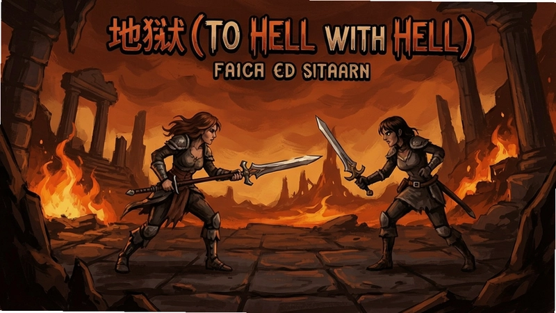 和她去地狱(To Hell with Hell) 游戏主界面角色战斗场景艺术画