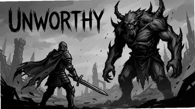 ��Unworthy�� ��Ϸ���Ӿ�ͼ,�����ֻ���,�ֽ���ʿ��Ծ޴�Boss,��UI����,��Χѹ��
