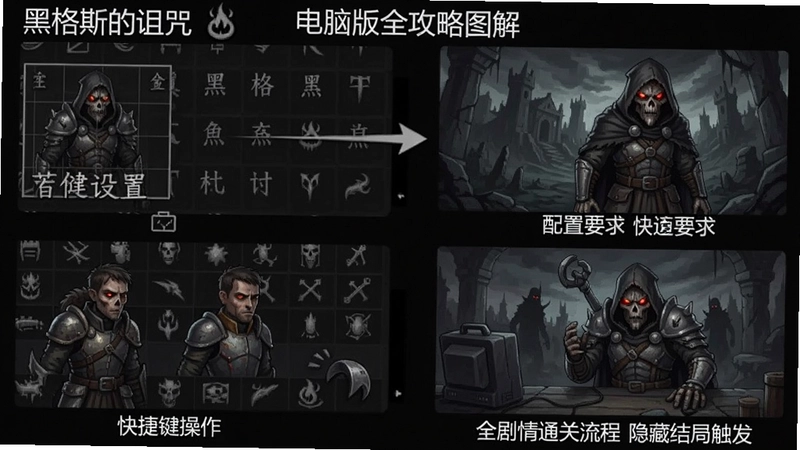“黑格斯的诅咒”电脑版全攻略图解,涵盖中文设置、配置要求、快捷键操作、全剧情通关流程与隐藏结局触发条件