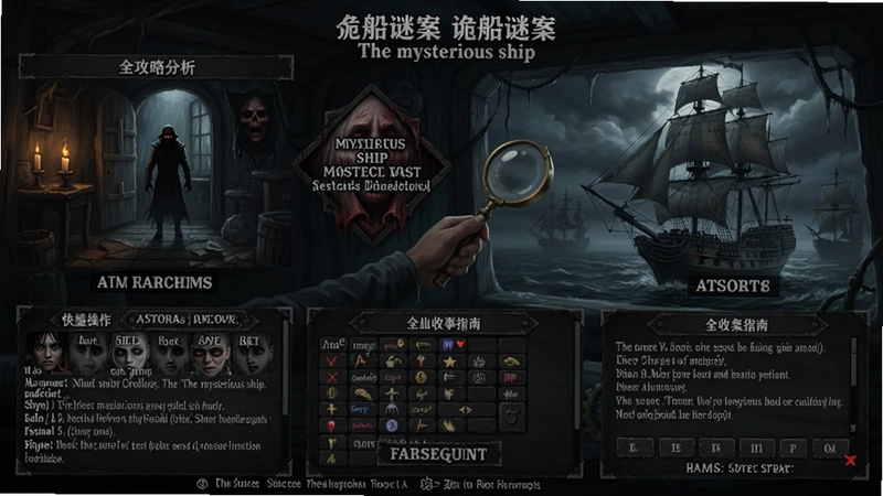 “诡船谜案(The mysterious ship)”电脑版游戏全攻略,包含恐怖氛围分析、剧情故事详解、全收集指南、快捷键操作与配置需求