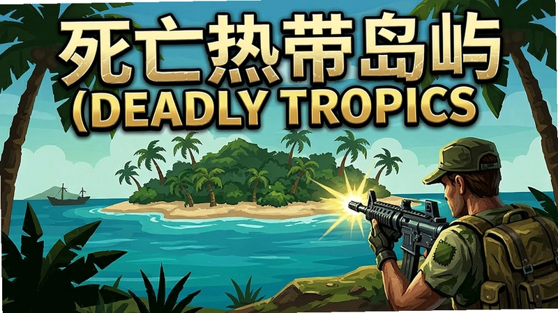 “死亡热带岛屿(Deadly Tropics)”游戏海报 热带岛屿生存射击 场景展示
