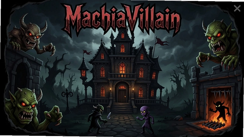MachiaVillain 游戏主界面,建造邪恶豪宅,怪物与陷阱,标题