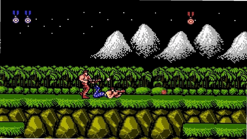 魂斗罗周年纪念合集双人合作战斗场景,激烈弹幕与Boss战
