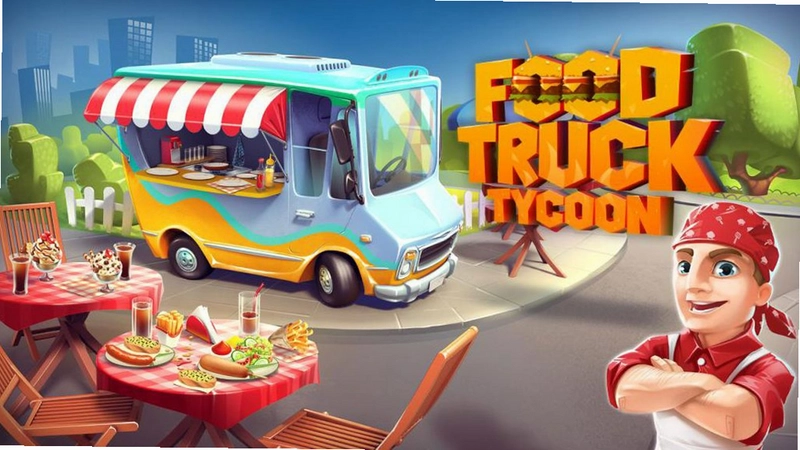餐车大亨2(Lunch Truck Tycoon 2) 游戏画面 顾客排队买食物 卡通风格