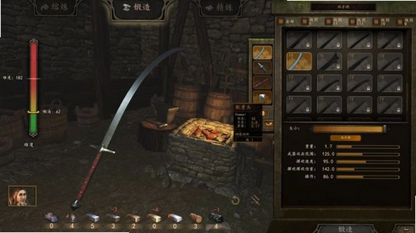 骑马与砍杀战狼武器锻造界面
