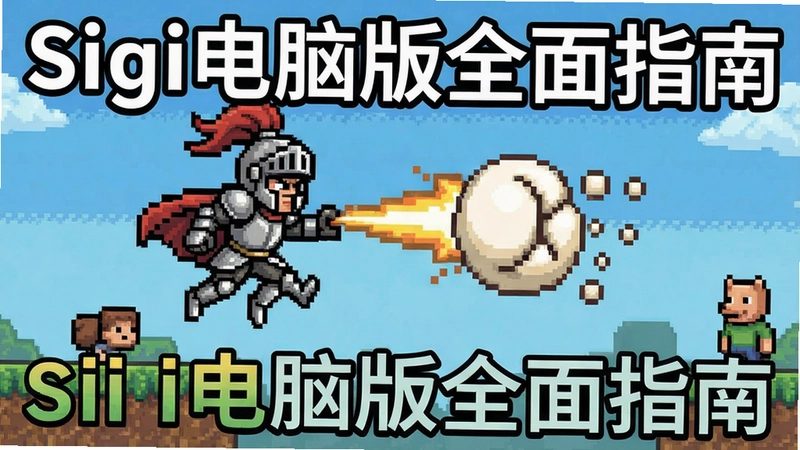 Sigi骑士放屁跳跃攻击像素游戏画面,文字“Sigi电脑版全面指南”
