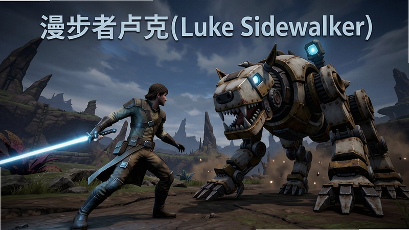 ��Ϸ�������Ұ�У�������¬��(Luke Sidewalker)�ֹ�������ͻ�е�޶��ŵ�ս����������������ƻ÷�Χ����������¬��(Luke Sidewalker)�������������Ϸ�