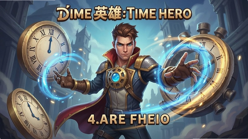 时间英雄(Time Hero)游戏主界面,展现角色与时间操控特效的插图