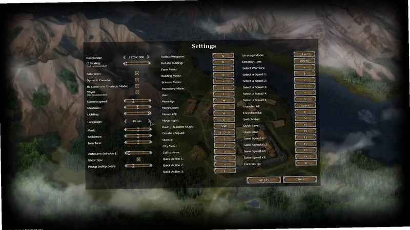 First Feudal 设置中文语言选项界面截图