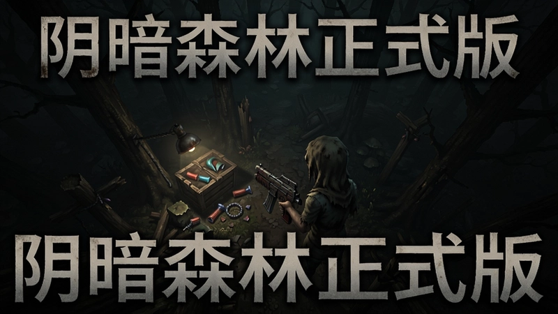 阴暗森林正式版 生存恐怖游戏 俯视视角 黑暗森林 合成物品 结局剧情,文字:“阴暗森林正式版”