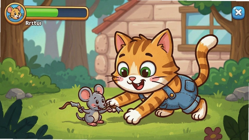 猫鼠宝贝历险记(Ratty Catty) 猫咪抓捕老鼠 卡通画风 游戏场景