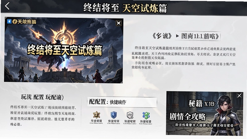 “终结将至天空试炼篇”游戏画面、玩法、配置、秘籍、快捷键、剧情全攻略图文详解