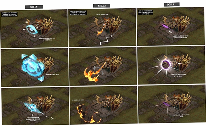 Dungetris 战斗中掉落宝物与技能特效场面