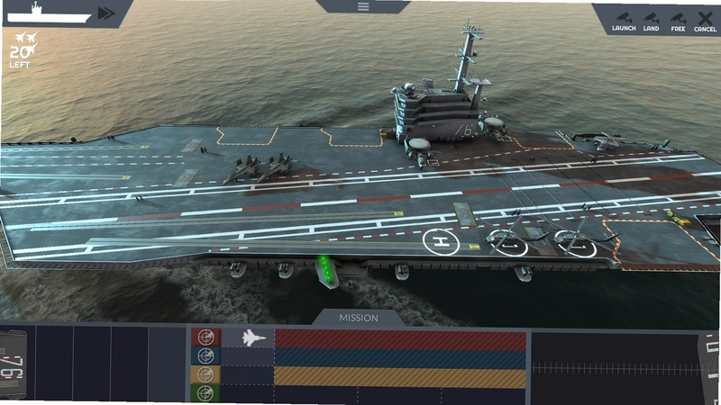 甲板指挥官 (Carrier Deck) 新手教程中飞机降落到甲板的画面