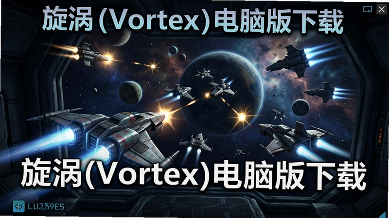 旋涡(Vortex)游戏主界面截图,展现科幻太空飞船战斗场景,