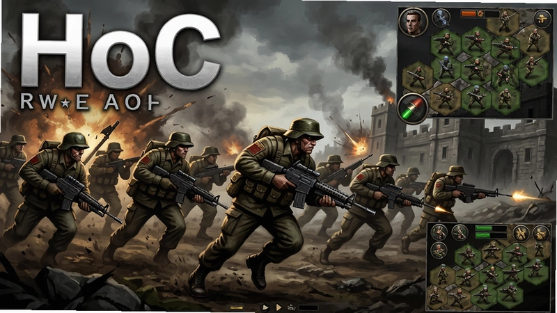 HoC战争 电脑版 高清战场宣传图 兵种冲锋 策略游戏画面