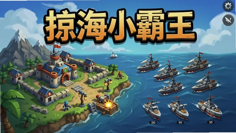 掠海小霸王游戏主界面,基地和战舰编队,文字