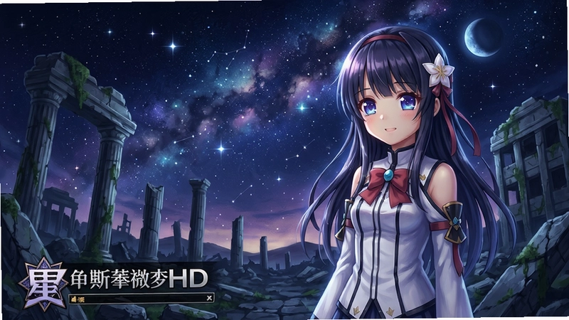 星之梦HD 高清重制版 视觉小说 星野梦美 星空 废墟 游戏剧情画面