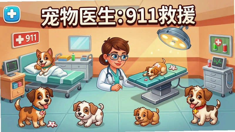 ����ҽ����911��Ԯ��Ϸ�����棬չʾ�����ҡ�����̨�͸������˴��ȵĿ�ͨ���������ܰ�����ţ���������ҽ����911��Ԯ������