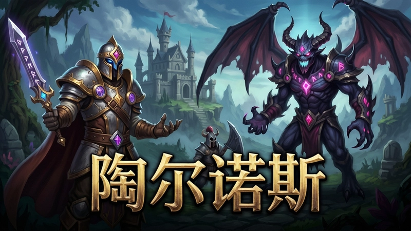 陶尔诺斯游戏高清宣传图,包含角色、场景和BOSS,展示“陶尔诺斯”魔幻世界