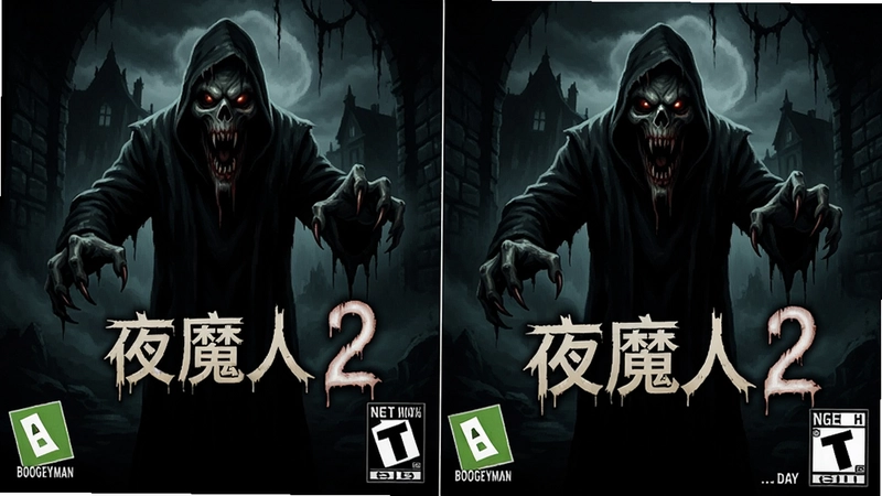 Boogeyman 2(夜魔人2)游戏封面与截图,恐怖夜魔人形象,暗黑风格