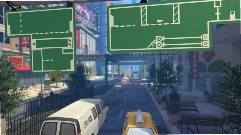 步行者The Pedestrian拼接面板解谜截图