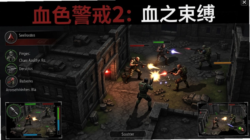 “血色警戒2:血之束缚”游戏主界面与战斗场景,即时战略