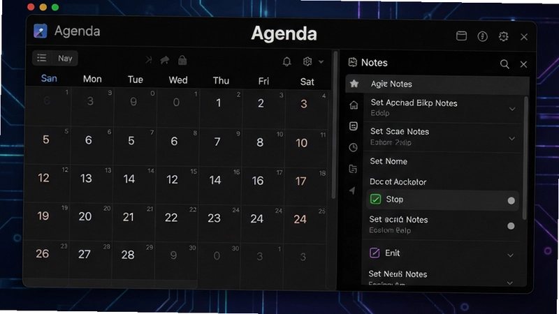 Agenda���԰������������ͼ����ɫģʽ��������ʼ��б�����չʾ��������������Ŀ��ע��Agenda�����֣�����ɾ��пƼ���