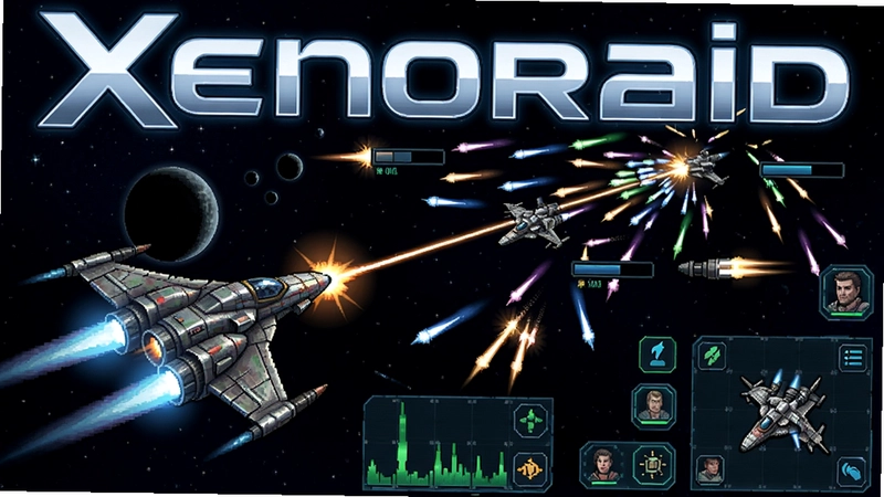 Xenoraid异星战机游戏截图,太空射击,飞船升级,弹幕,合作模式,