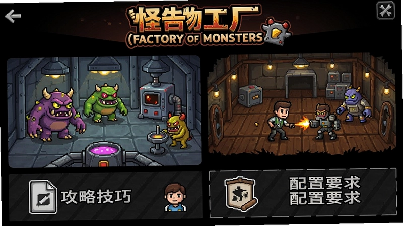 �����﹤��(Factory of Monsters)����Ϸ�����桢�������쳵�䡢ս�����������Լ��ɼ�����Ҫ��ͼ������