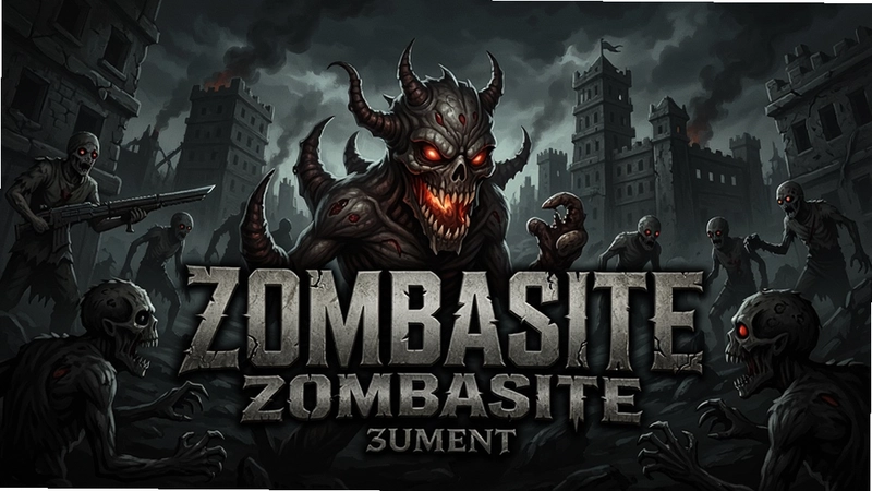 Zombasite僵尸寄生虫 游戏主视觉 暗黑风格 动作角色扮演 生存策略 尸潮围城
