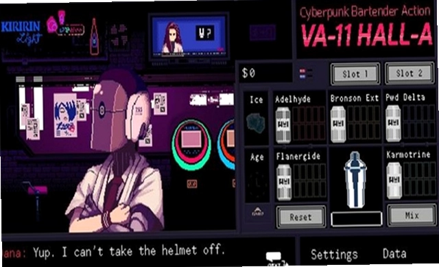 VA-11 HALL-A:赛博朋克酒保行动酒柜与隐藏配方笔记本